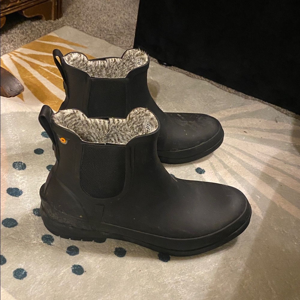 Bogs Black Winter Rain Boots